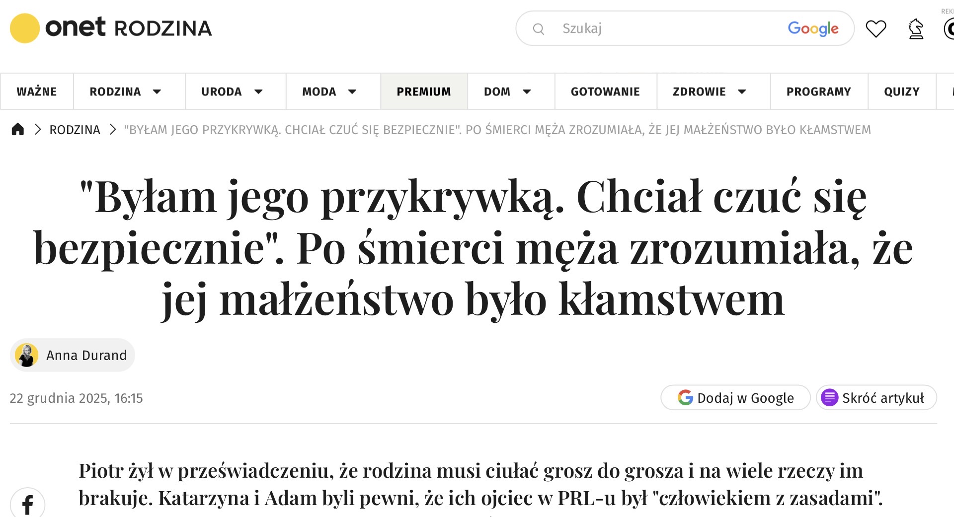Rodzinne tajemnice